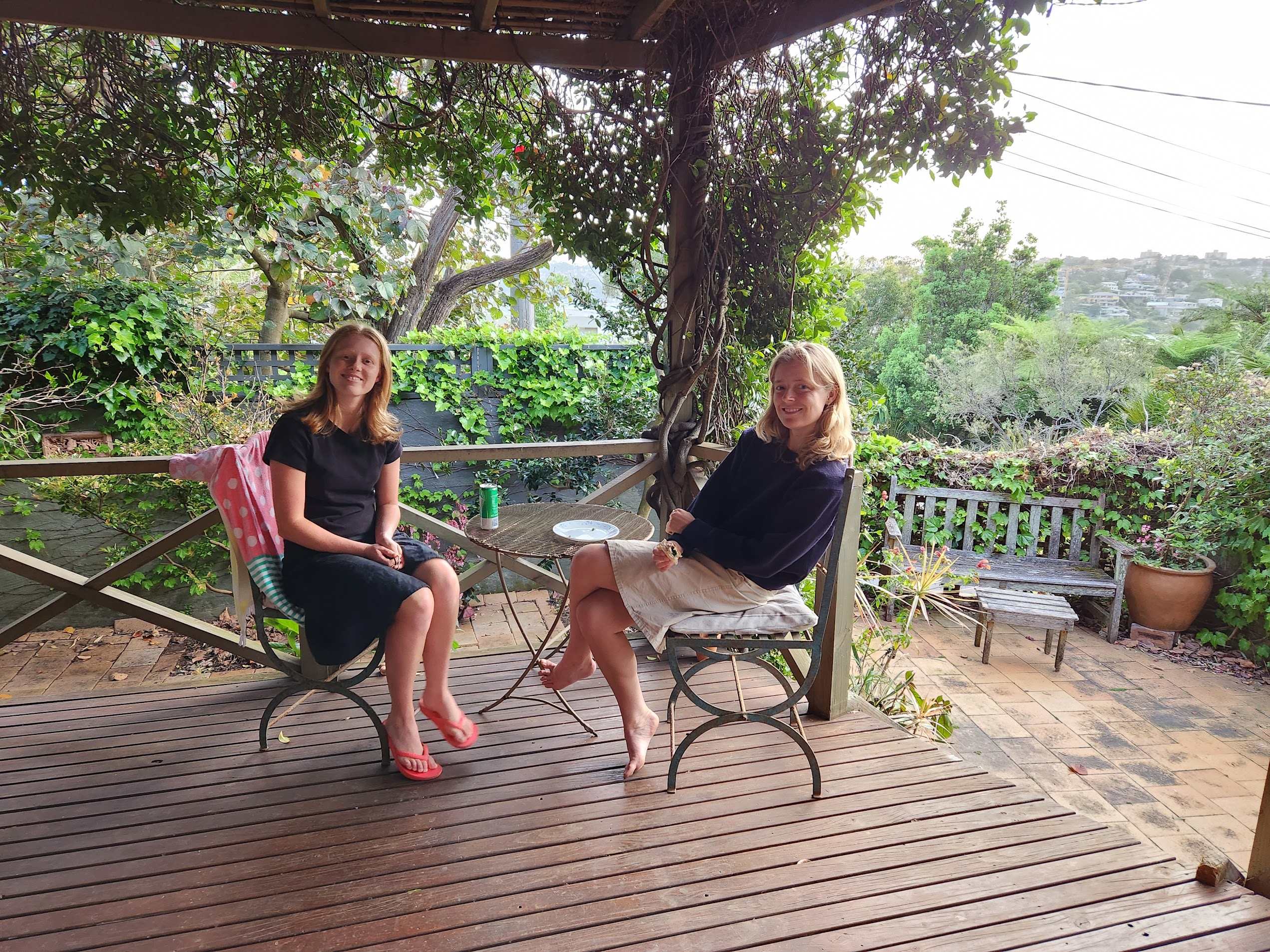 Outdoor deck area at Clontarf House respite accommodation