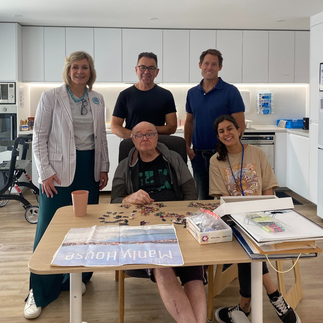 Zali Steggall MP visiting Manly House Group disability accommodation with residents and staff